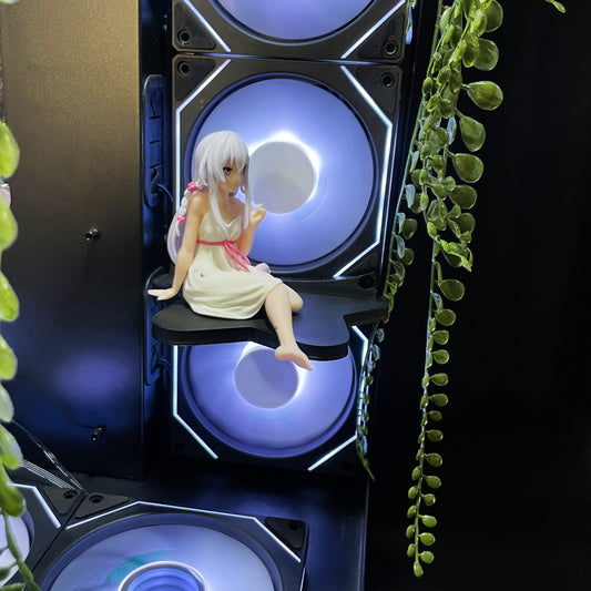 Yıldız Kasa İçi Figür Standı 120x90 mm – Oyuncu PC Aksesuarı | Gaming Bilgisayar Kasa İçi Stand | Masaüstü PC Figür Sergileme Rafı