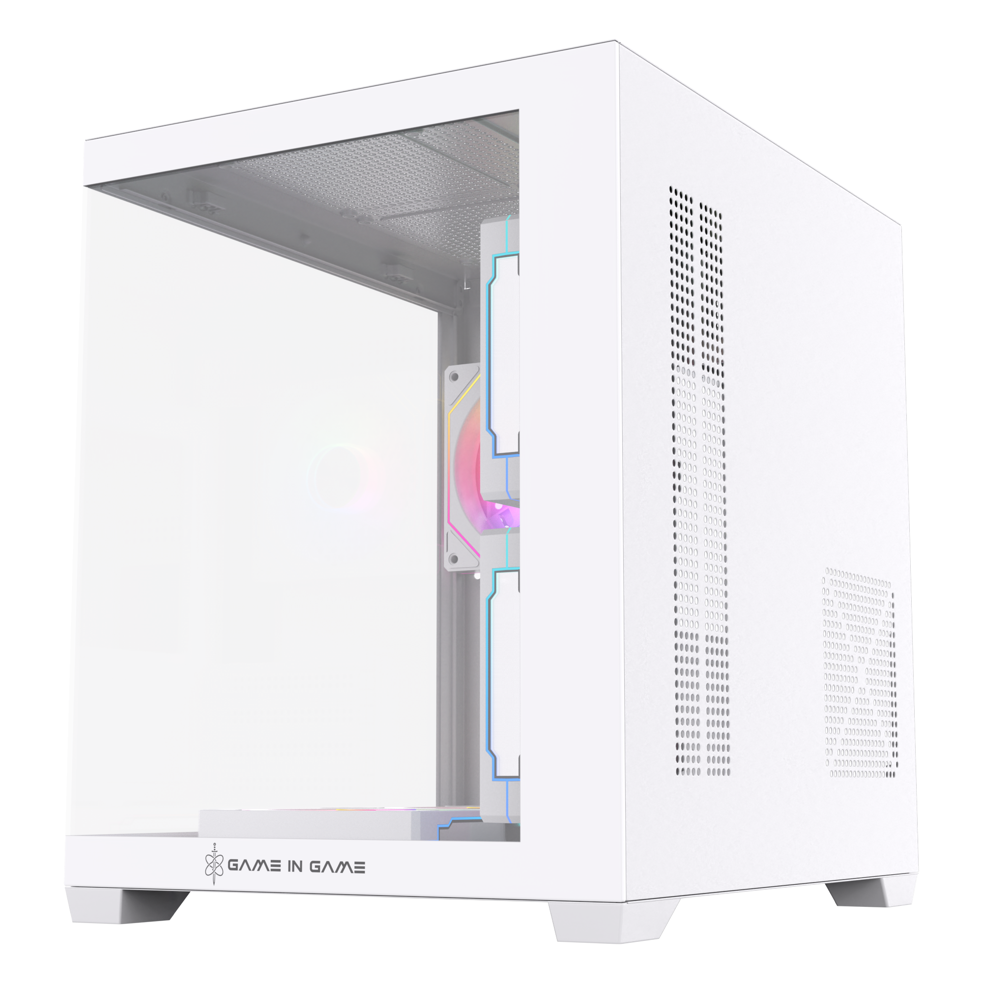 Game İn Game Cool Beyaz 5x12cm Argb Fanlı M.atx Akvaryum Kasa