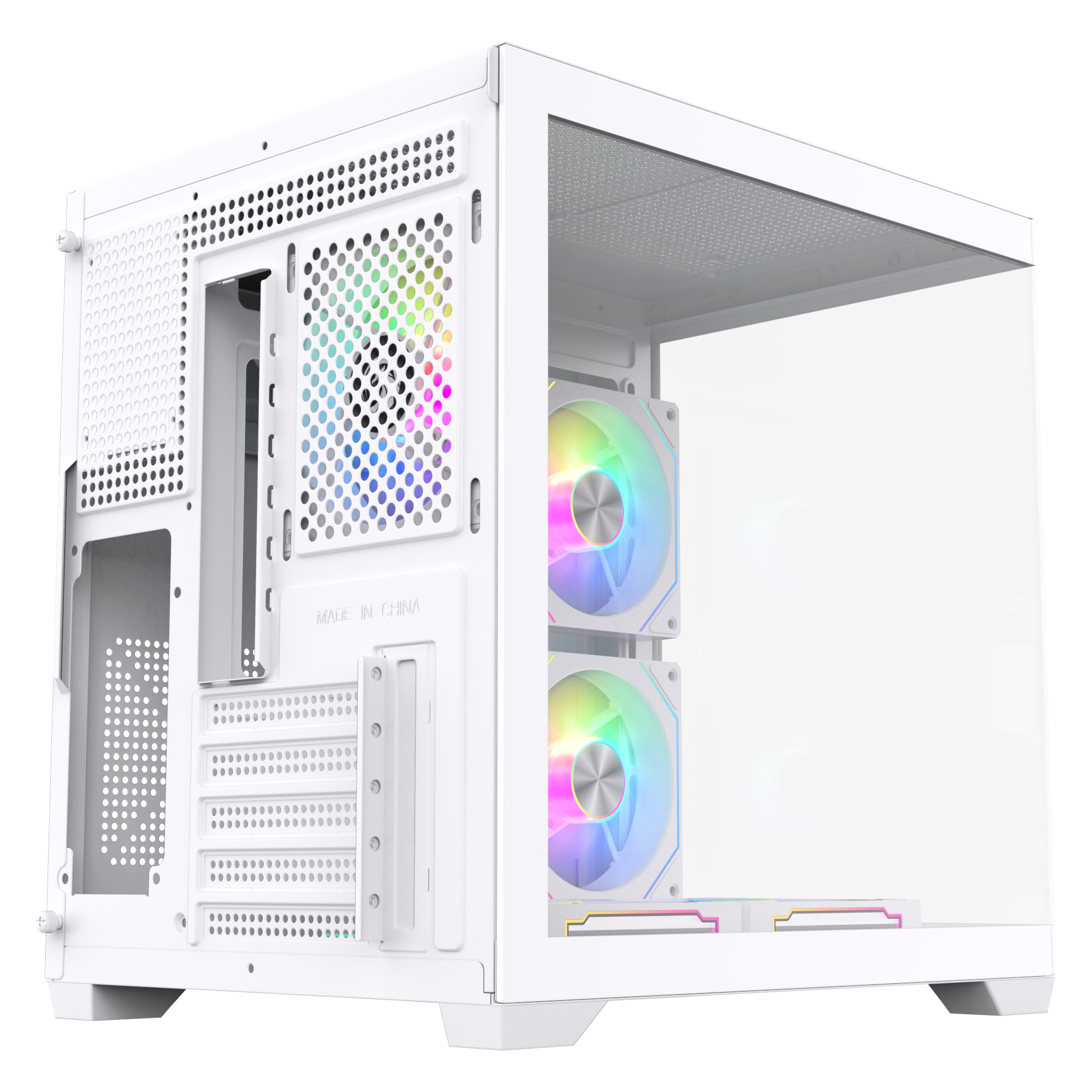 Game İn Game Cool Beyaz 5x12cm Argb Fanlı M.atx Akvaryum Kasa