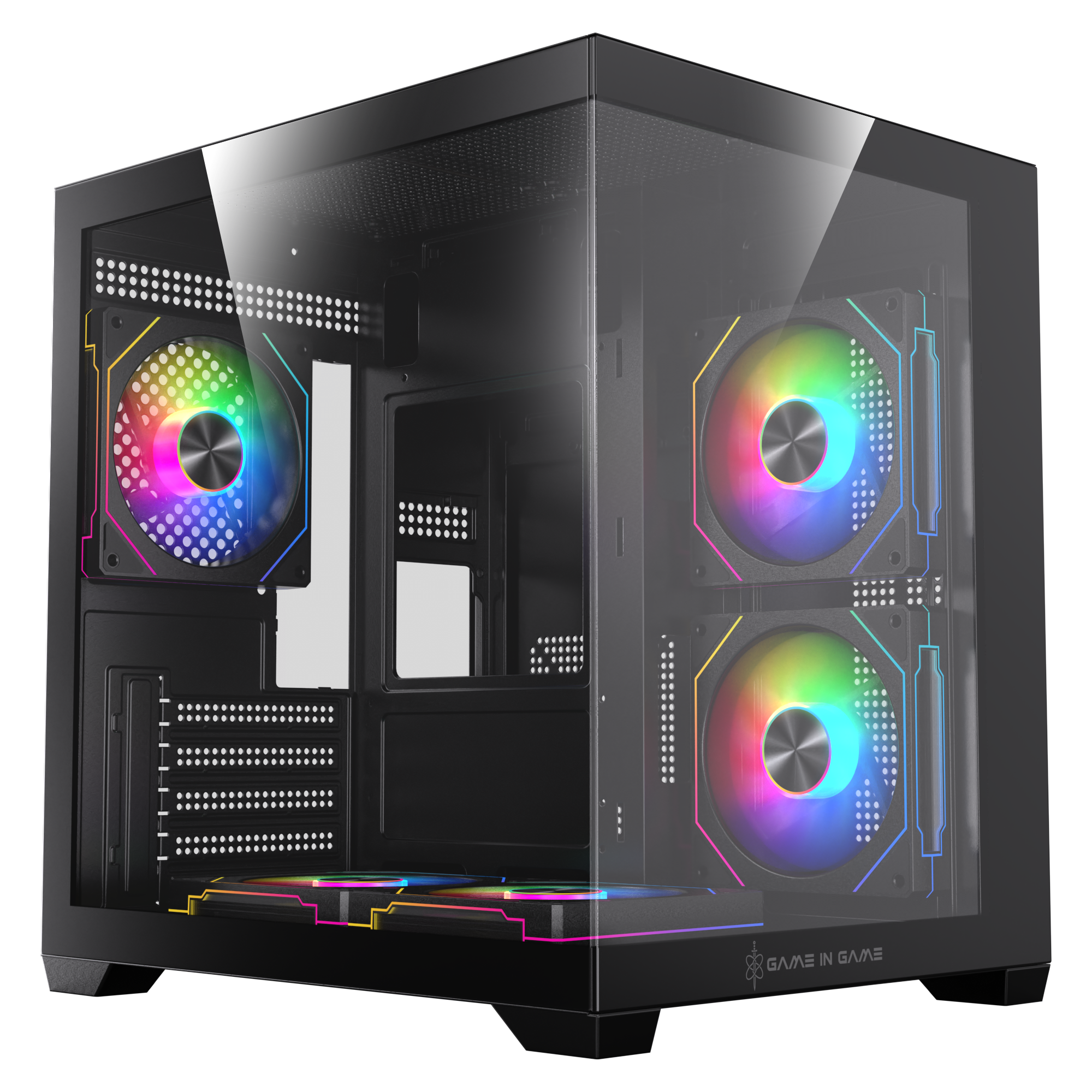 Game İn Game Cool Siyah 5x12cm Argb Fanlı M.atx Akvaryum Kasa