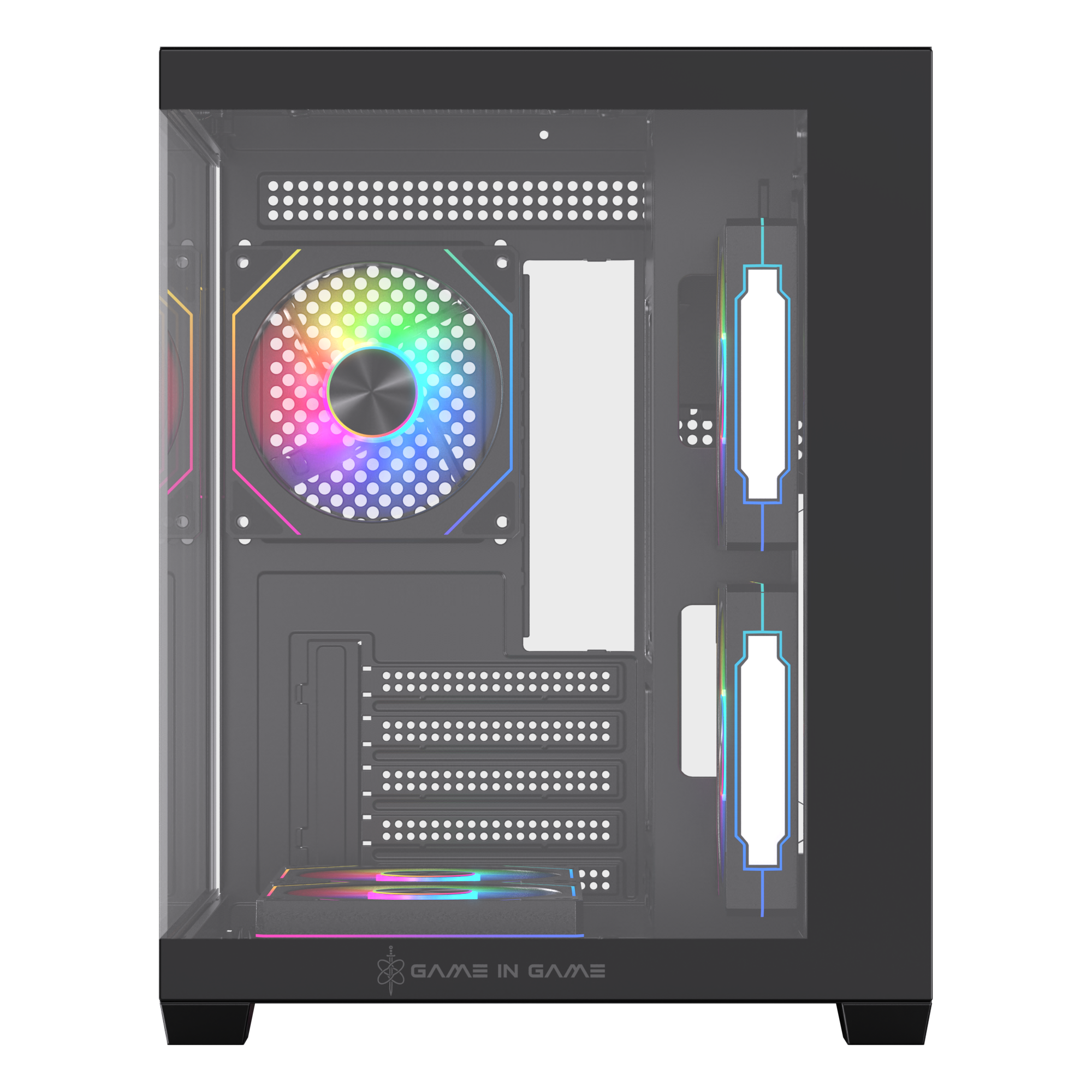 Game İn Game Cool Siyah 5x12cm Argb Fanlı M.atx Akvaryum Kasa