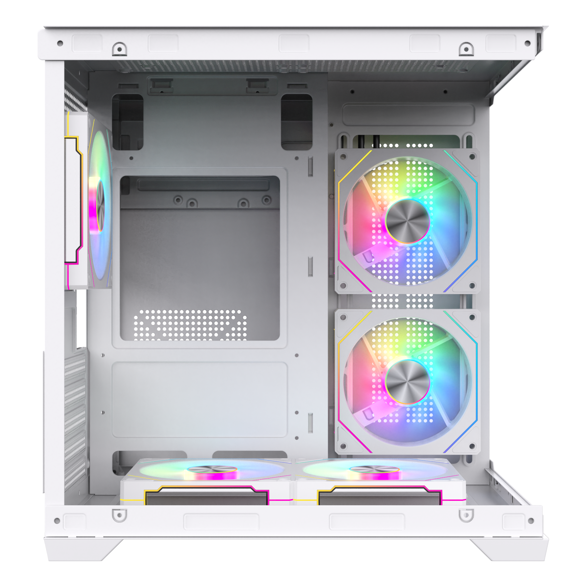 Game İn Game Cool Beyaz 5x12cm Argb Fanlı M.atx Akvaryum Kasa