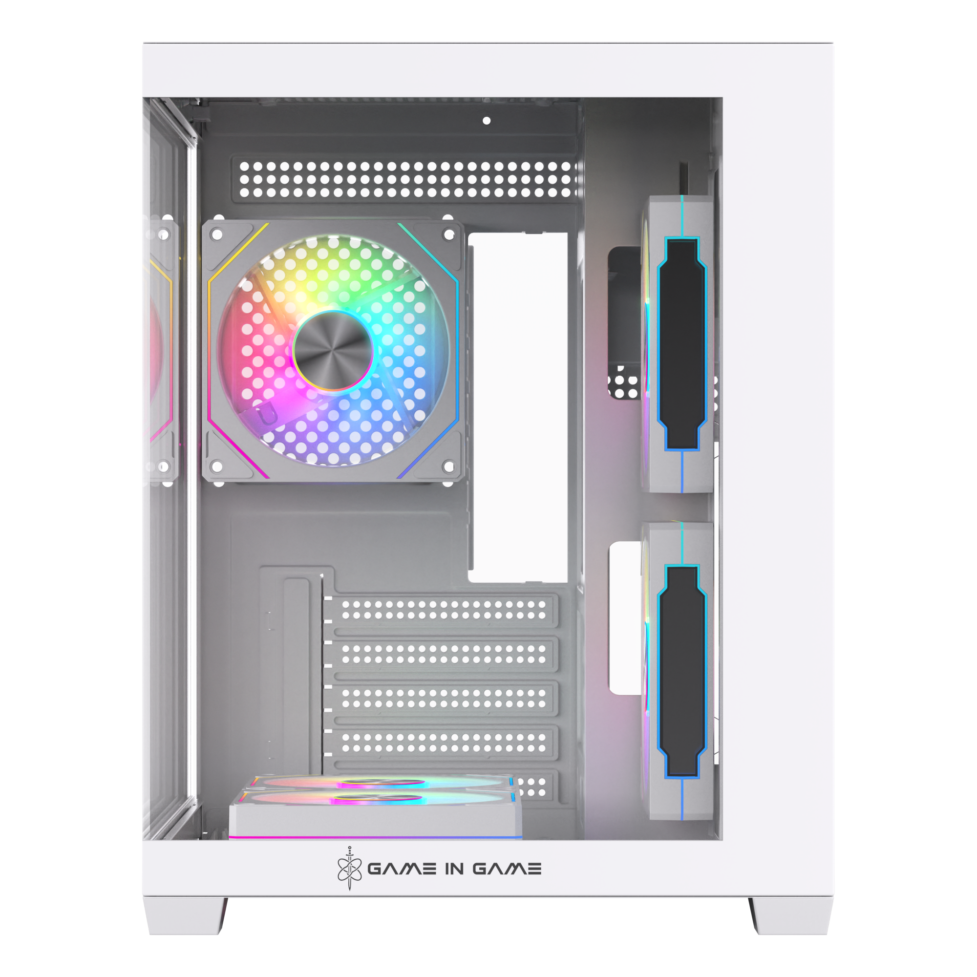 Game İn Game Cool Beyaz 5x12cm Argb Fanlı M.atx Akvaryum Kasa