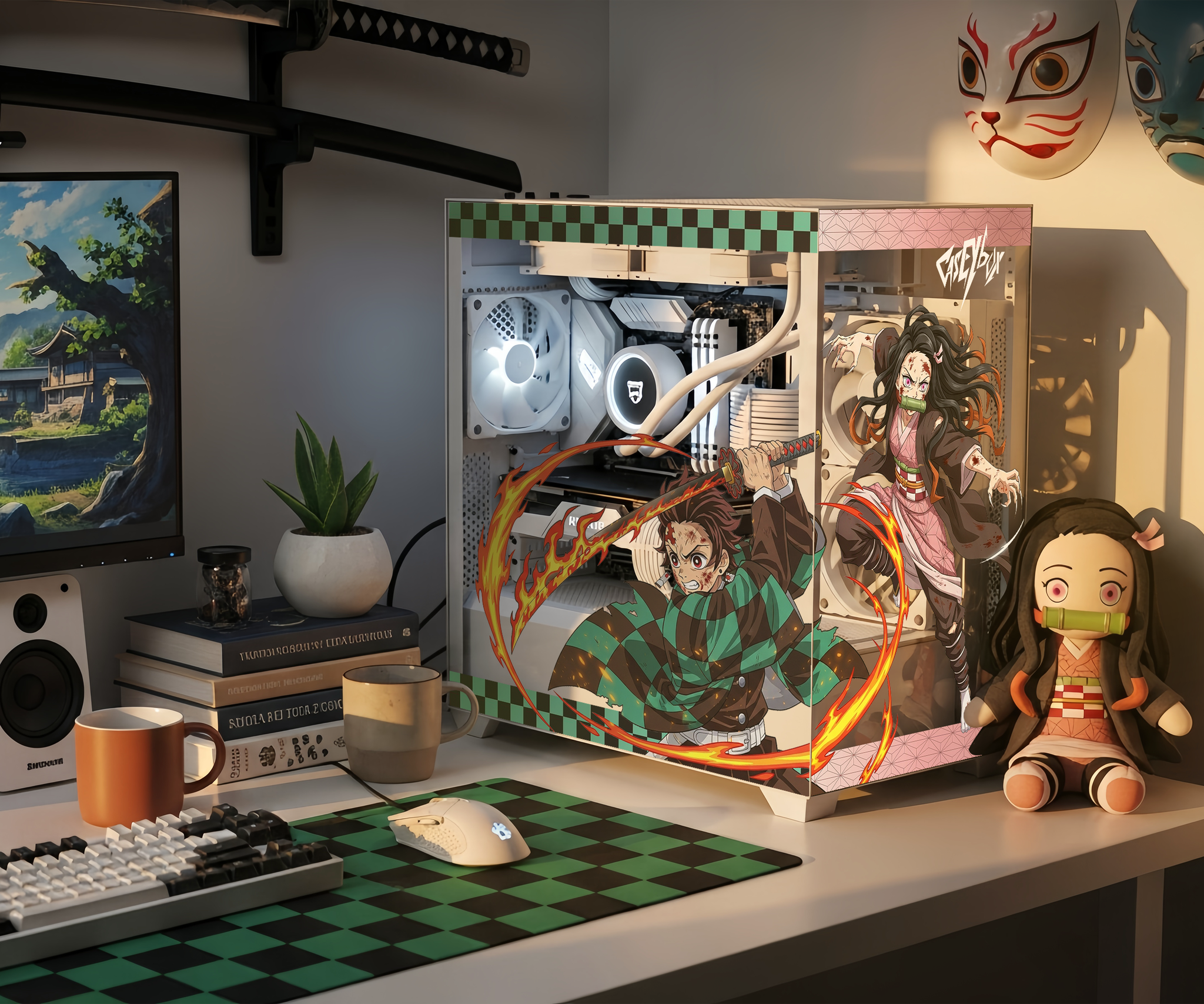 Demon Slayer PC Kasa Sticker | Gaming PC İçin Özel Kasa Kaplaması | Bilgisayar Kasası İçin