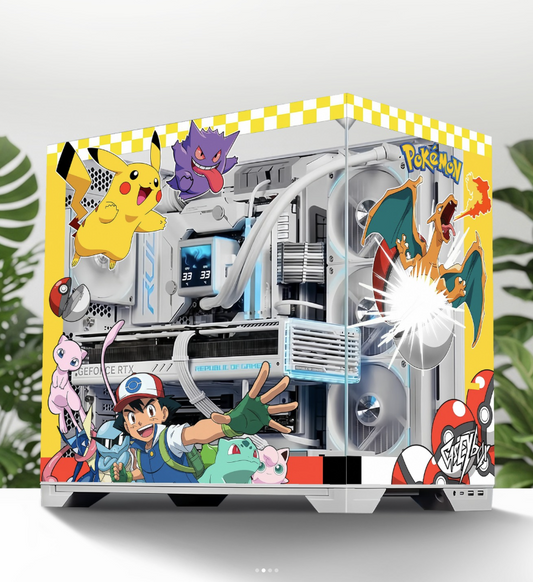 Pokemon Tema PC Kasa Sticker | Gaming PC İçin Özel Kasa Kaplaması | Bilgisayar Kasası İçin