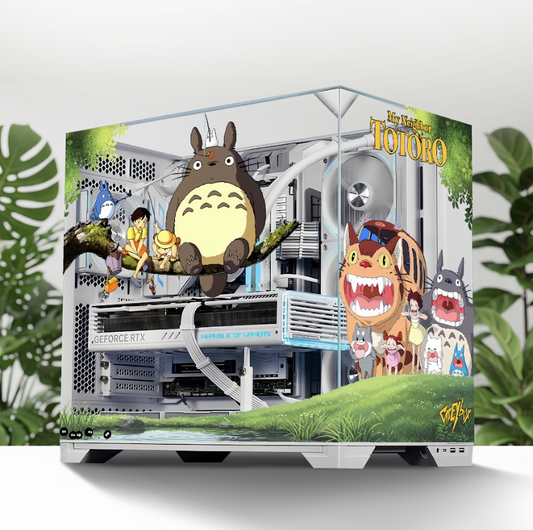 Totoro Tema PC Kasa Sticker | Gaming PC İçin Özel Kasa Kaplaması | Bilgisayar Kasası İçin