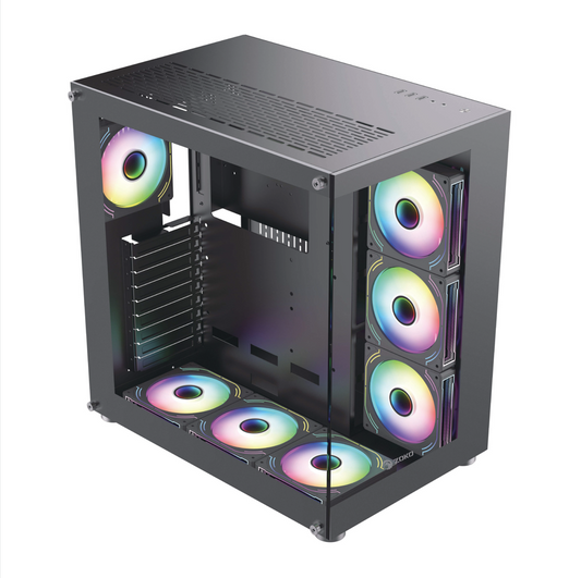 Zoko KING Siyah 7x12cm Kumandalı Argb Fanlı Gaming Kasa