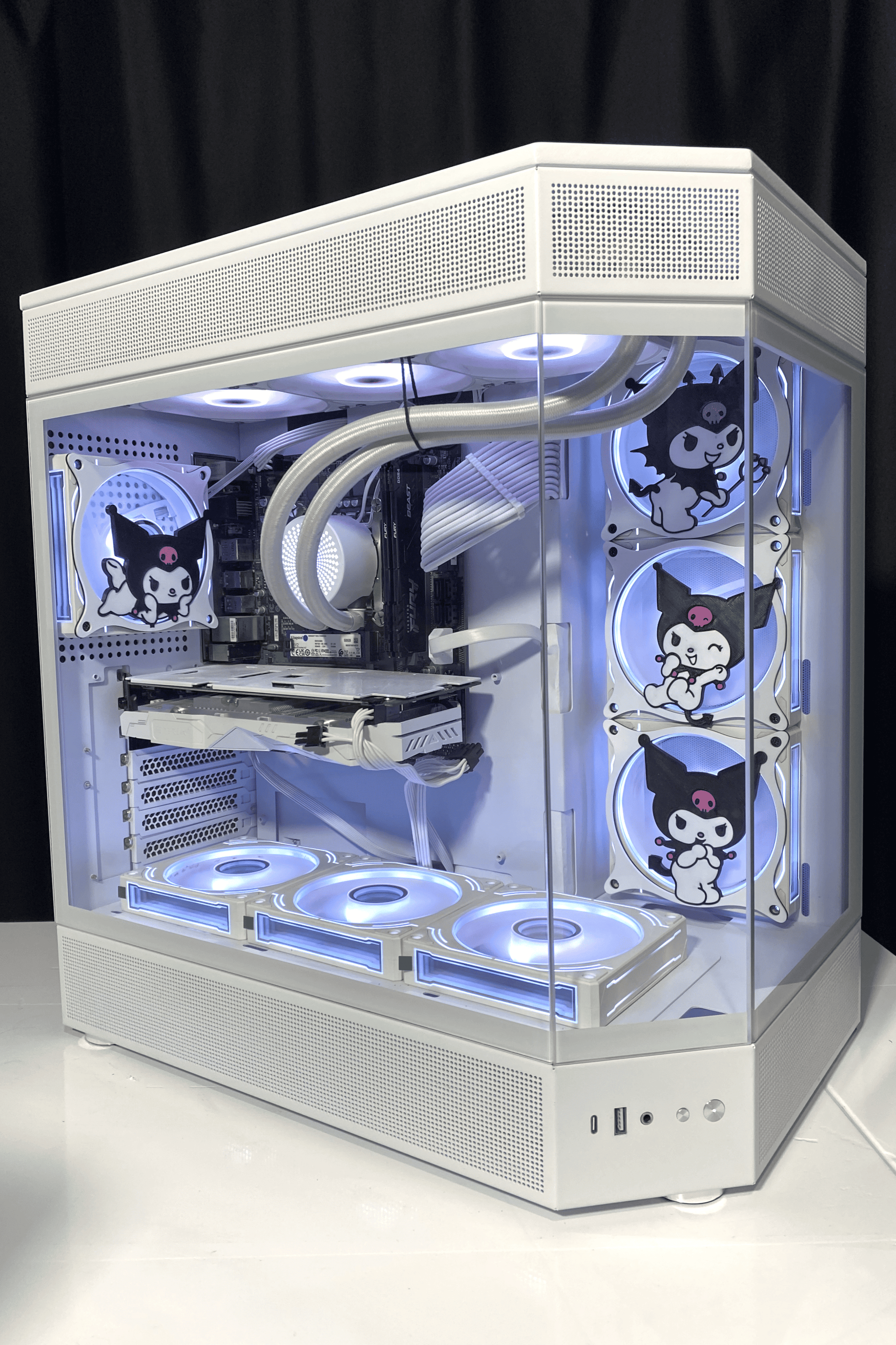 Kuromi Fan Kapağı 120 mm – Oyuncu Pc Masaüstü Bilgisayar Kasa Aksesuarı - Gaming Pc