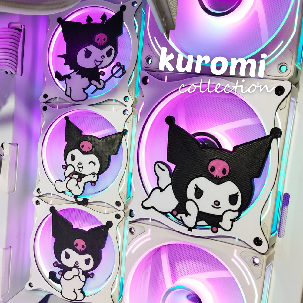 Kuromi Fan Kapağı 120 mm – Oyuncu Pc Masaüstü Bilgisayar Kasa Aksesuarı - Gaming Pc