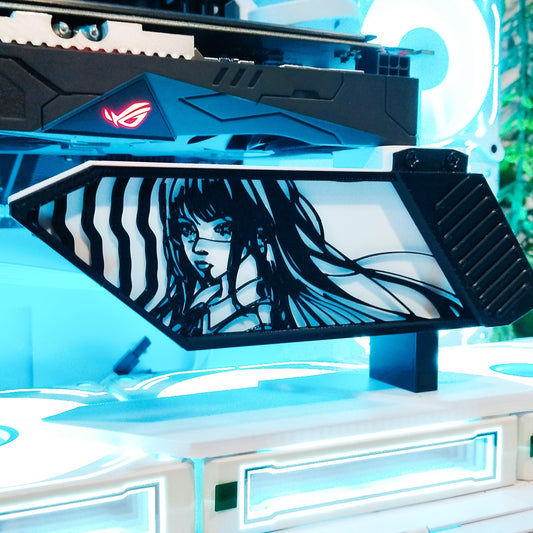 Cozy Anime Gİrl Ayarlanabilir Ekran Kartı Tutucu | Gpu Holder |Ekran Kartı Destek Aparatı