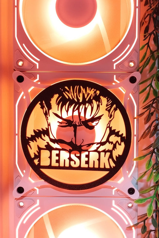 Berserk Fan Kapağı 120, 240 mm – Oyuncu Pc Masaüstü Bilgisayar Kasa Aksesuarı - Gaming Pc
