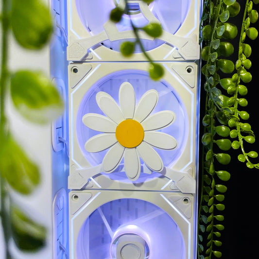 Papatya Mıknatıslı 120 mm Fan Kapağı – Oyuncu Pc Masaüstü Bilgisayar Kasa Aksesuarı - Gaming Pc