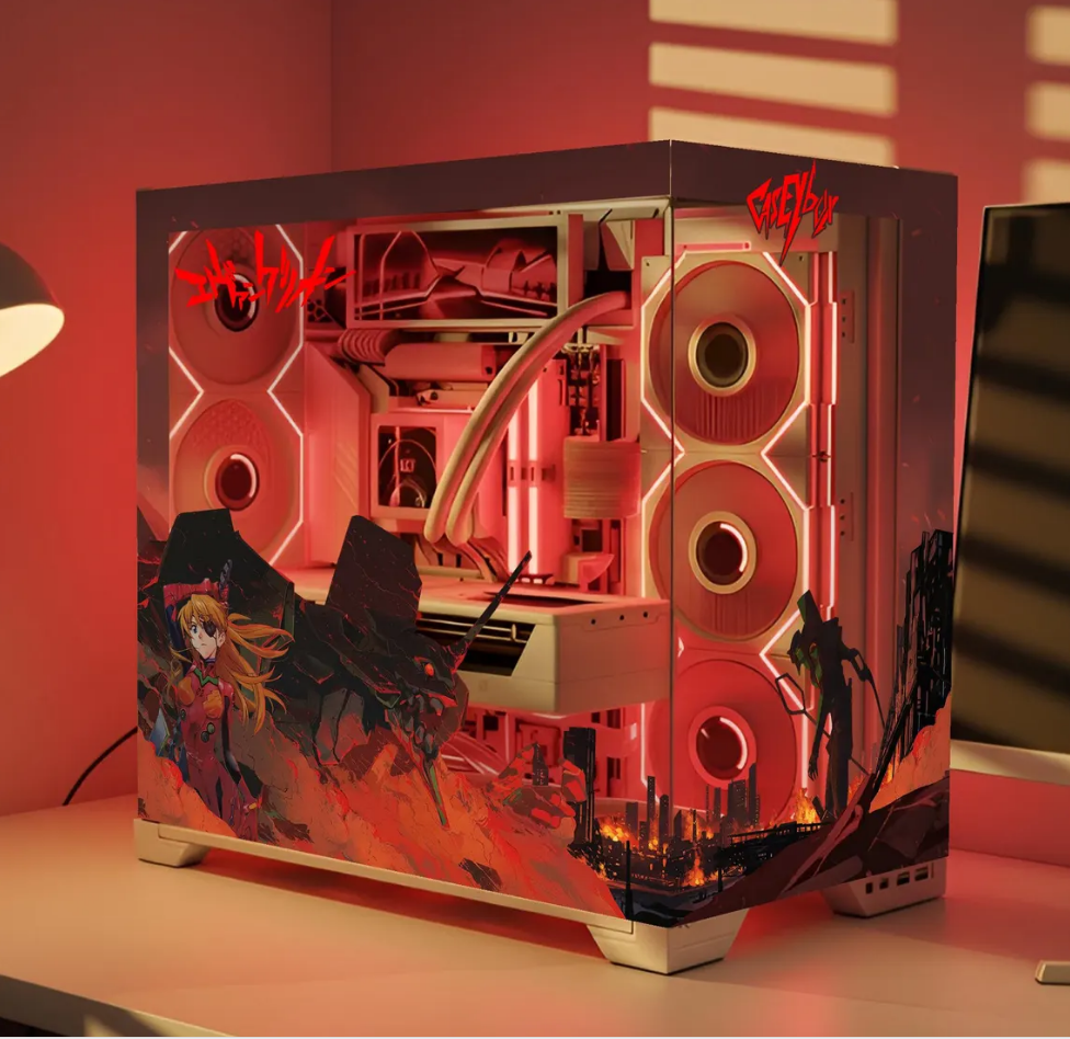 Evangelion Tema PC Kasa Sticker | Gaming PC İçin Özel Kasa Kaplaması | Bilgisayar Kasası İçin