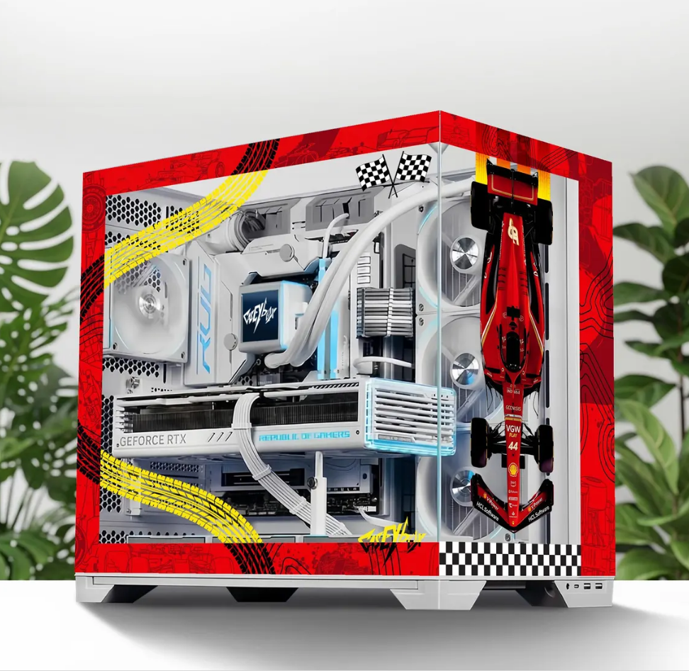 Formula F1 Tema PC Kasa Sticker | Gaming PC İçin Özel Kasa Kaplaması | Bilgisayar Kasası İçin