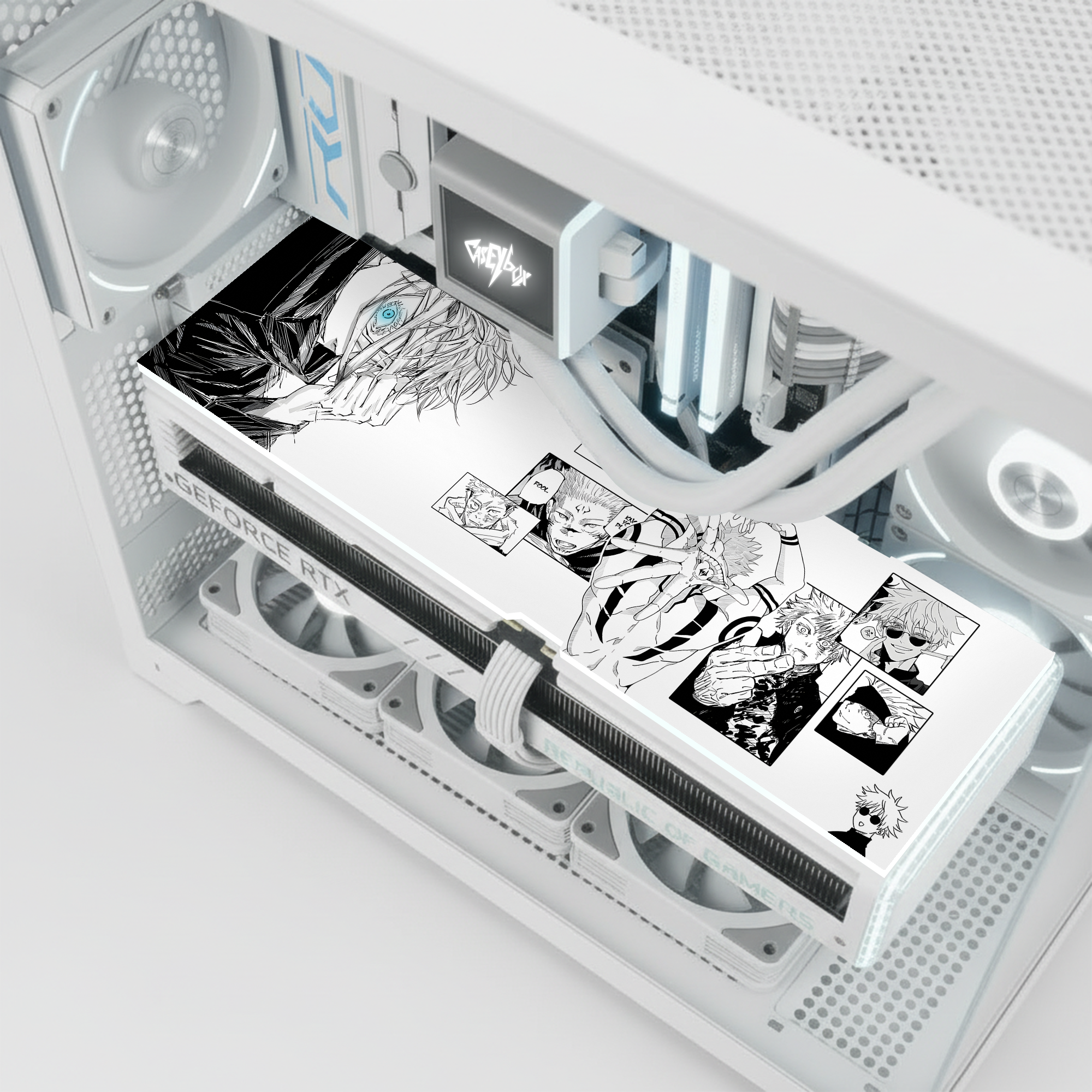 Gojo Satoru Temalı ARGB Aydınlatmalı Tüm Ekran Kartları ile Uyumlu GPU Backplate (Ekran Kartı Kapağı)