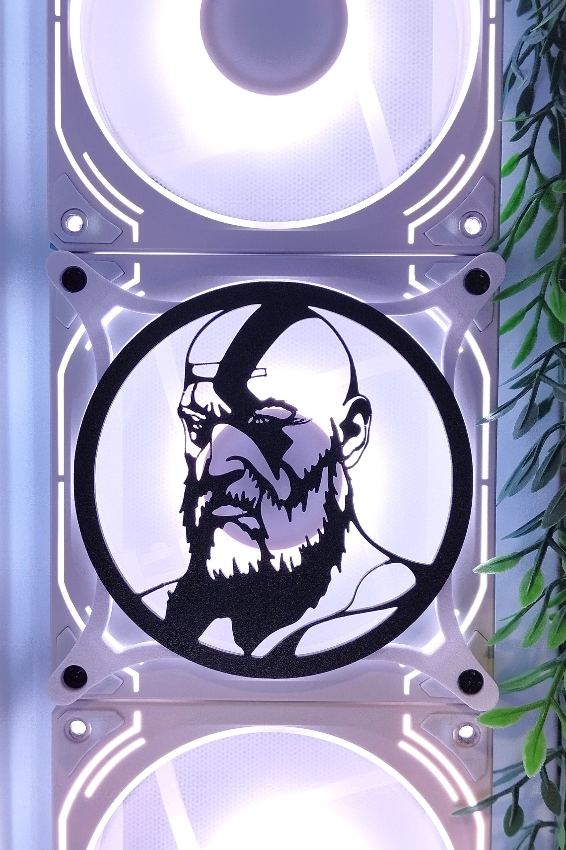God Of War 120 mm Fan Kapağı – Oyuncu Pc Masaüstü Bilgisayar Kasa Aksesuarı - Gaming Pc