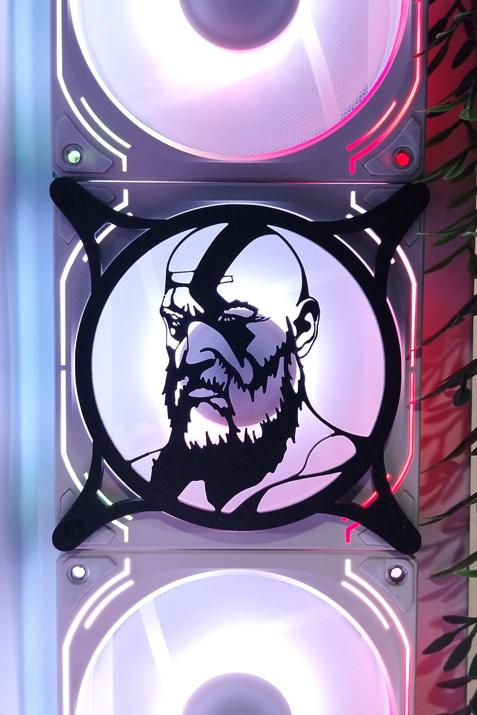 God Of War 120 mm Fan Kapağı – Oyuncu Pc Masaüstü Bilgisayar Kasa Aksesuarı - Gaming Pc