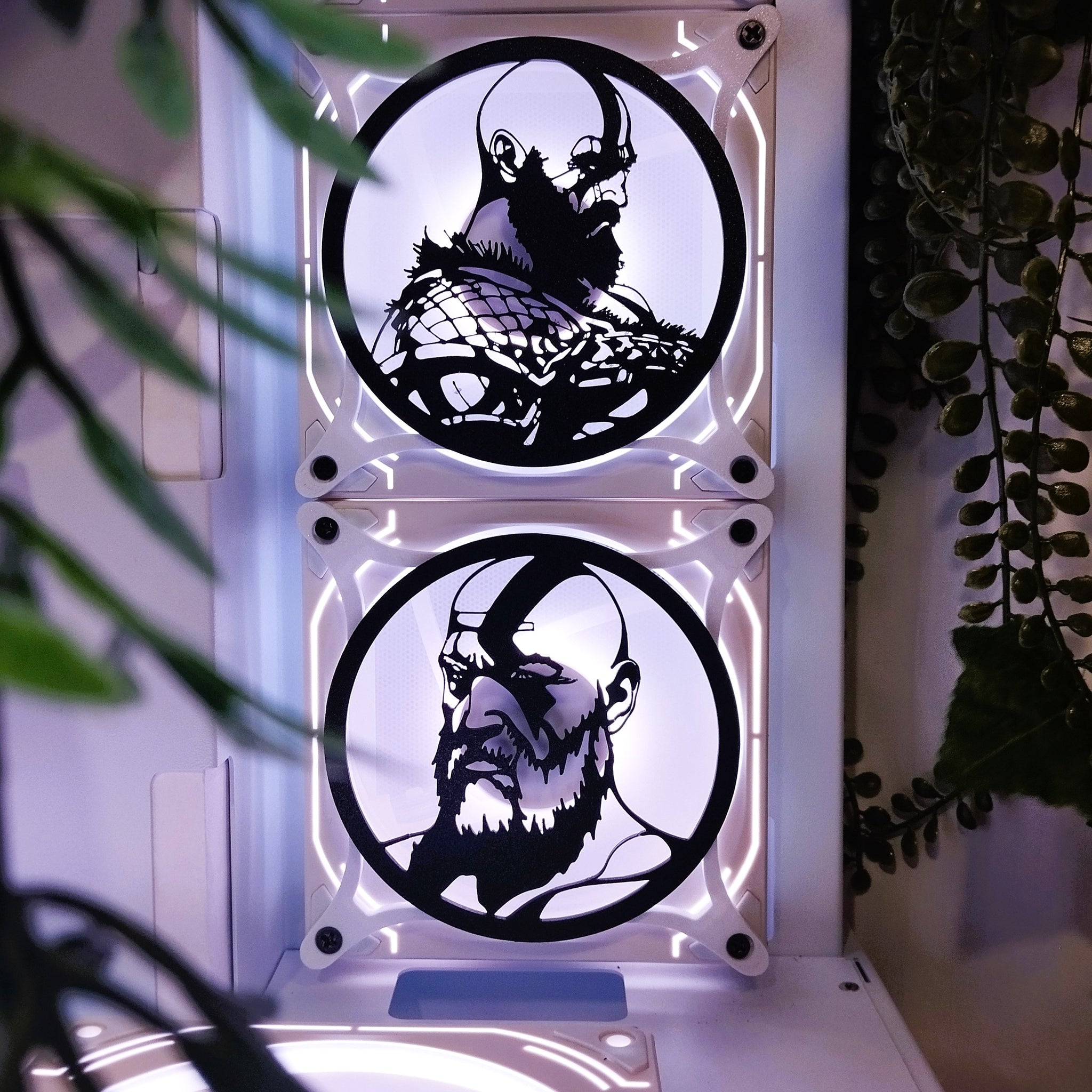 God Of War 120 mm Fan Kapağı – Oyuncu Pc Masaüstü Bilgisayar Kasa Aksesuarı - Gaming Pc