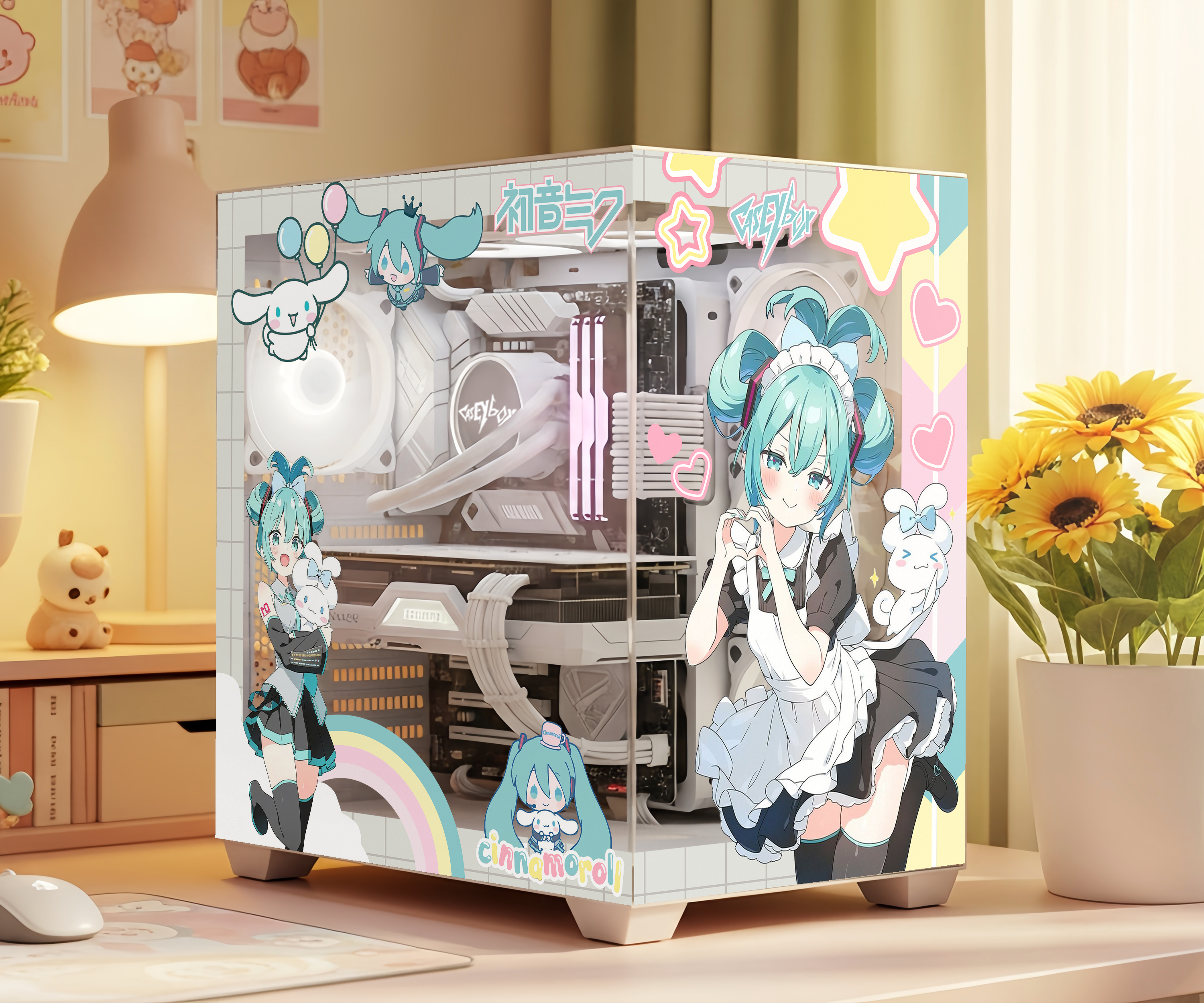 Hatsune Miku PC Kasa Sticker | Gaming PC İçin Özel Kasa Kaplaması | Bilgisayar Kasası İçin