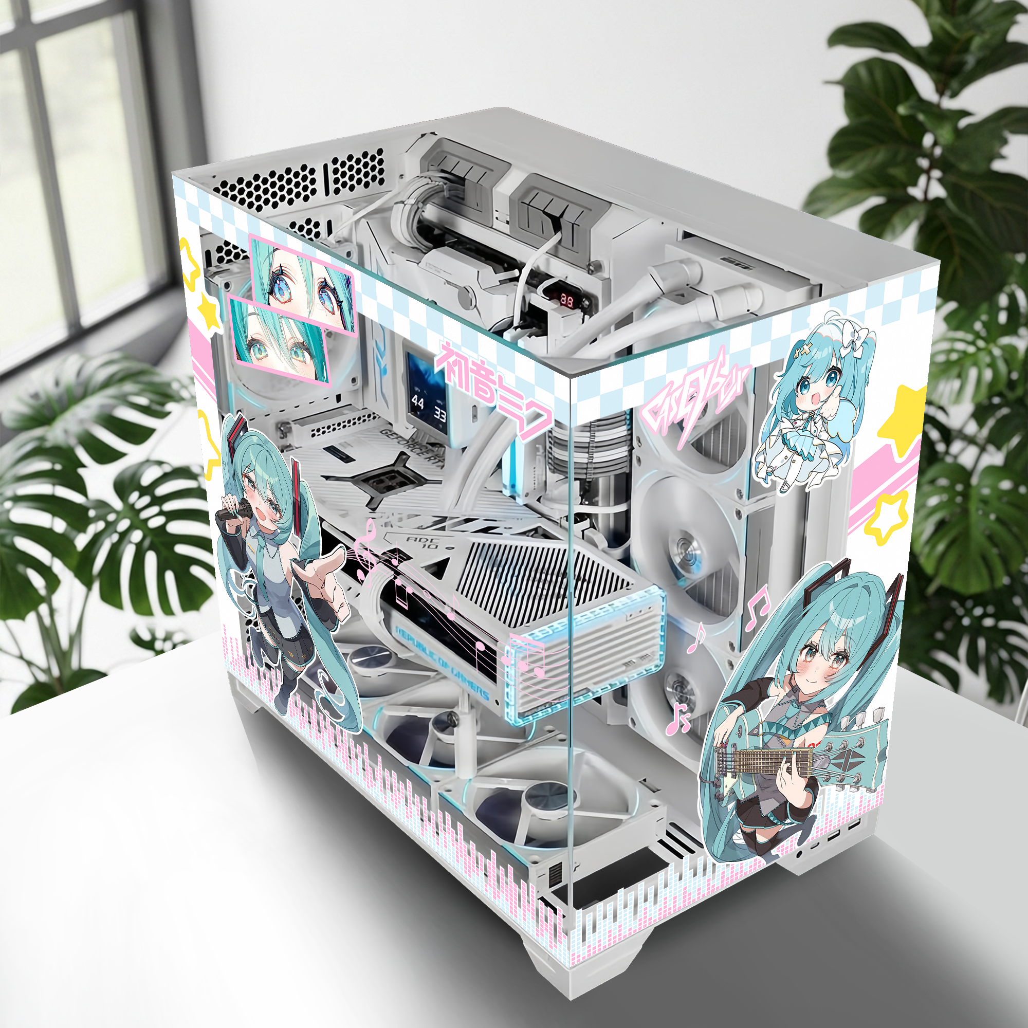 Hatsune Miku PC Kasa Sticker | Gaming PC İçin Özel Kasa Kaplaması | Bilgisayar Kasası İçin