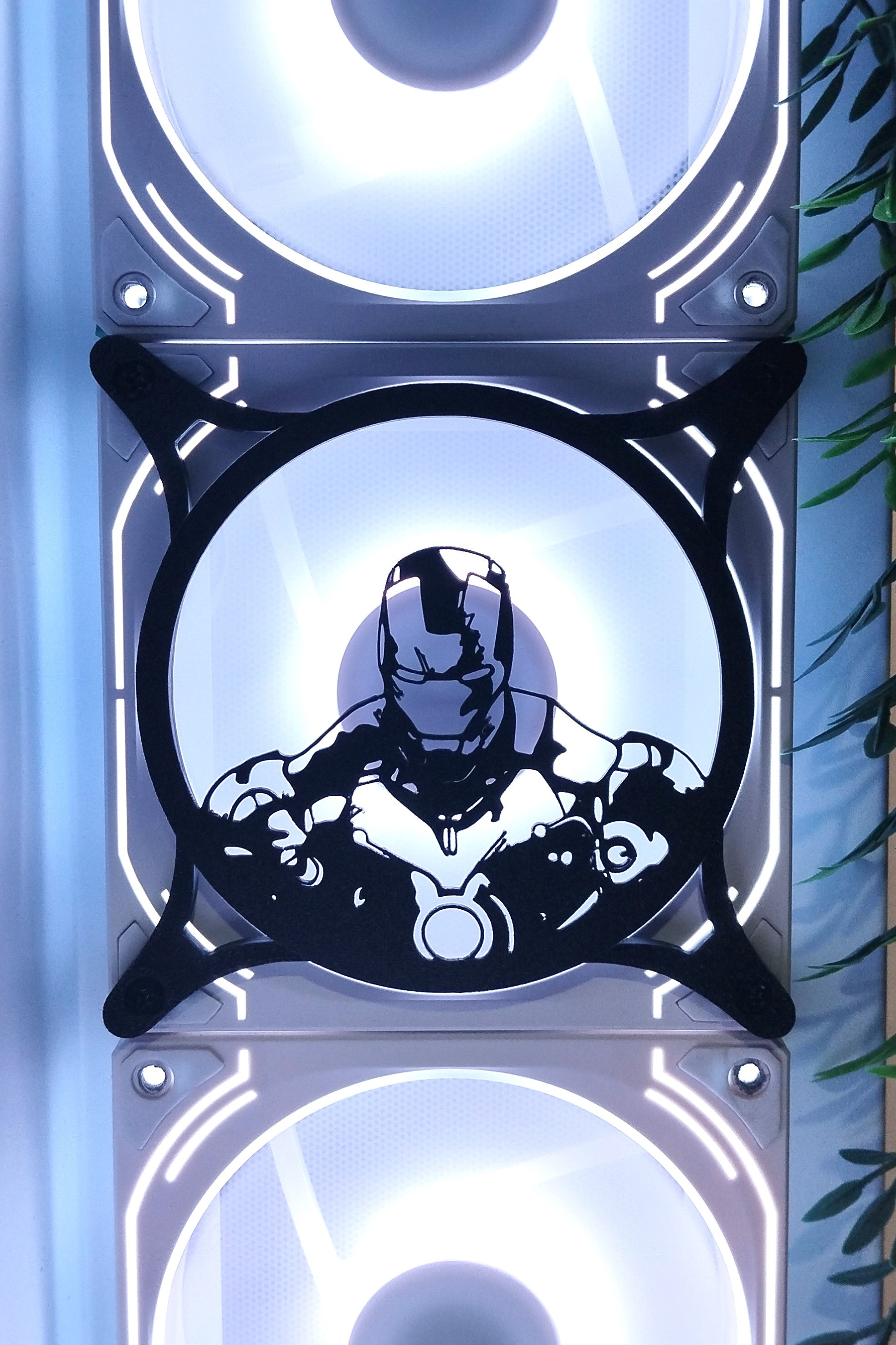 Ironman 120 mm Fan Cover – Gaming PC Desktop Computer Case Accessory - Gaming PC