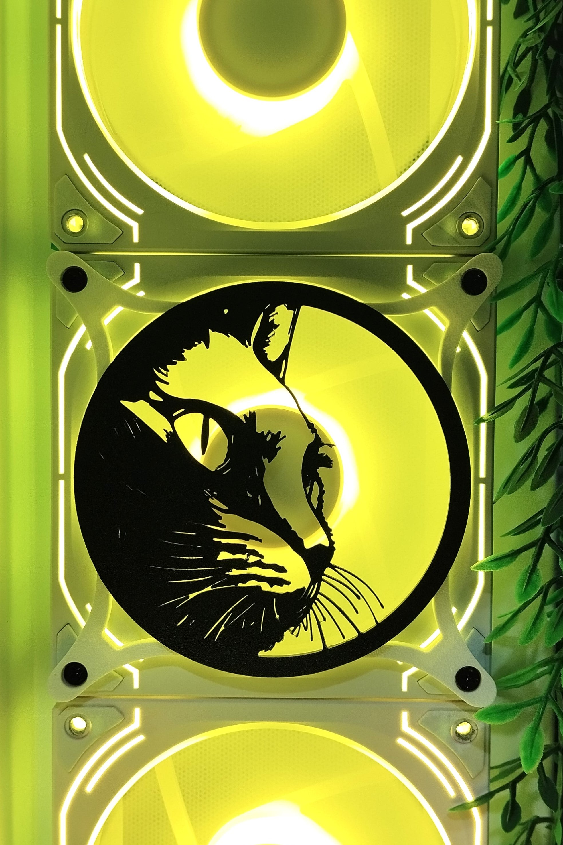 Cat 120 mm Fan Cover – Gaming PC Desktop Computer Case Accessory - Gaming PC