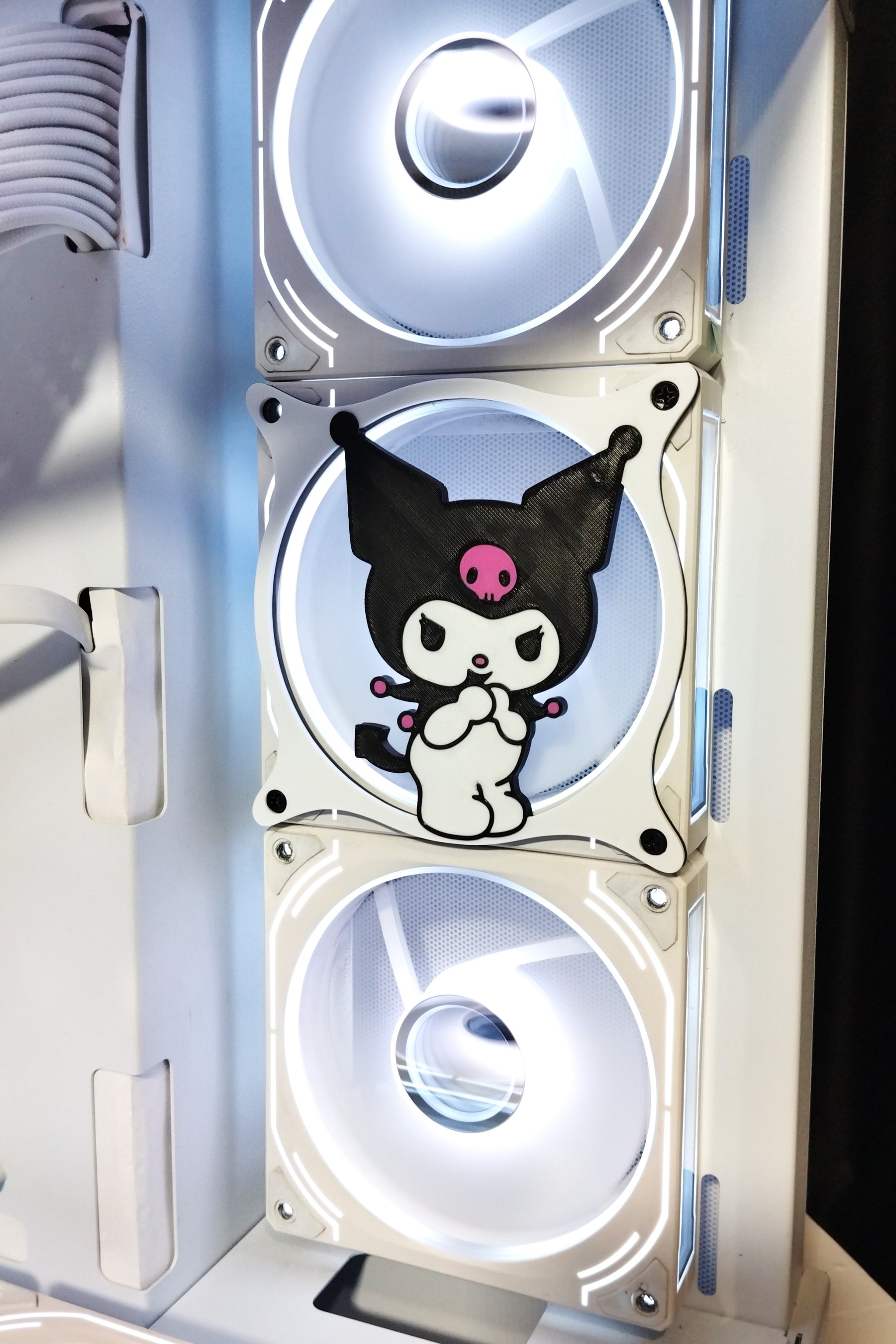 Kuromi Fan Kapağı 120 mm – Oyuncu Pc Masaüstü Bilgisayar Kasa Aksesuarı - Gaming Pc