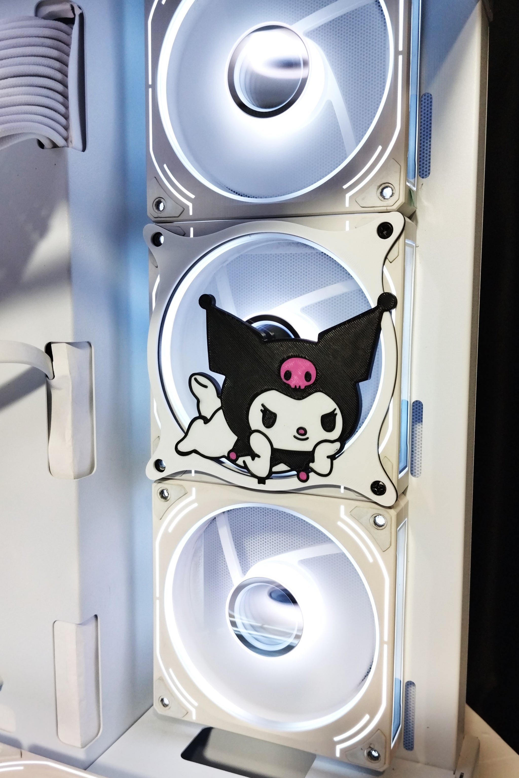 Kuromi Fan Kapağı 120 mm – Oyuncu Pc Masaüstü Bilgisayar Kasa Aksesuarı - Gaming Pc