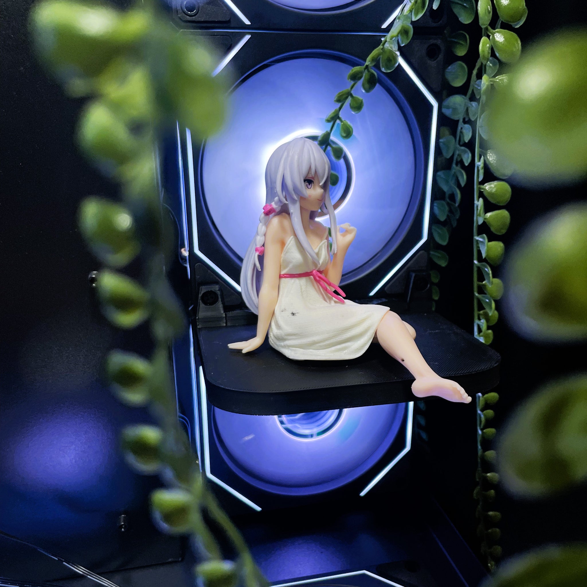 Inside Case Figure Stand 120x90 mm – Gaming PC Accessory | Gaming Computer Inside Case Stand | Desktop PC Figure Display Shelf