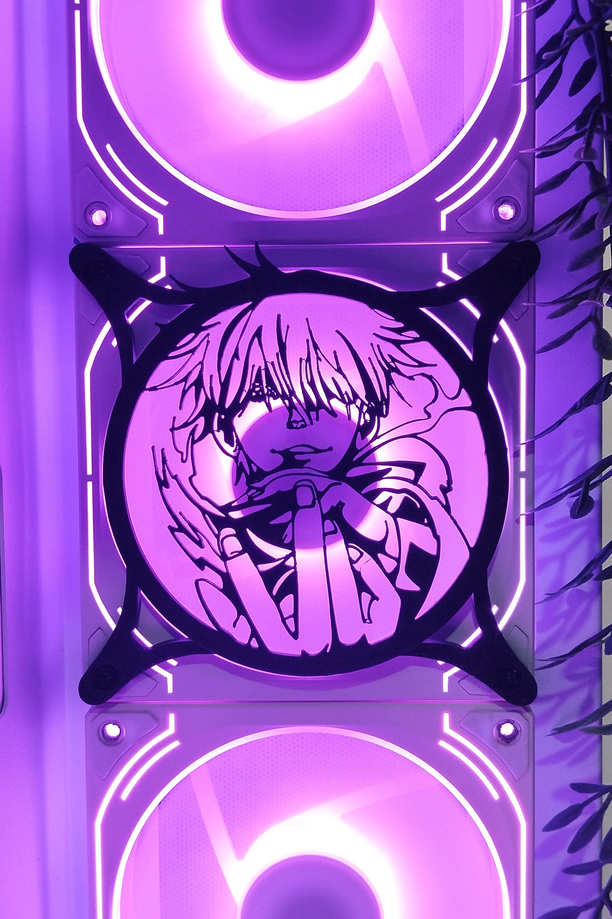 Jujutsu Kaisen Sukuna 240, 120mm Fan Cover – Gaming PC Desktop Computer Case Accessory - Gaming PC