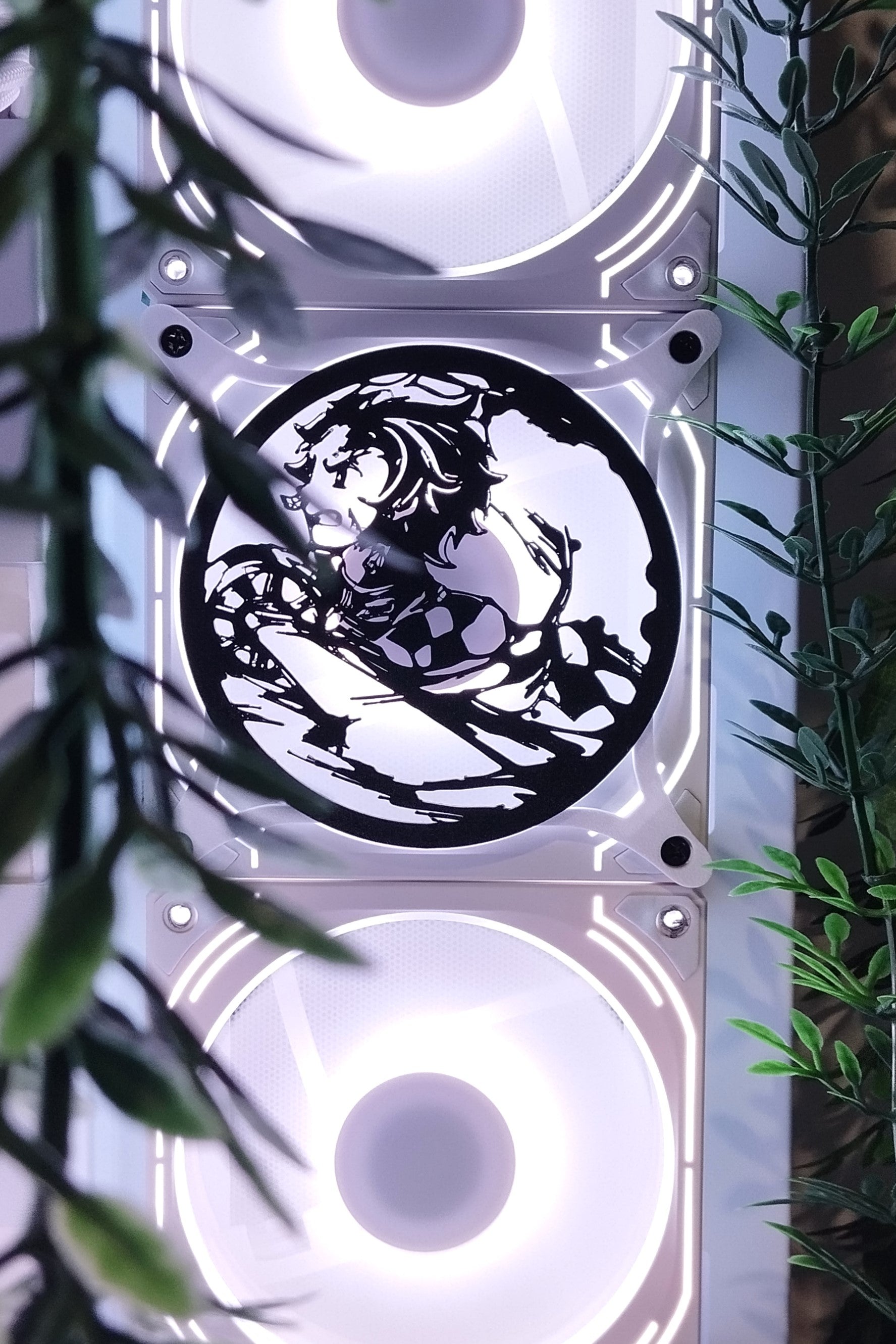 Demon Slayer 120mm Fan Kapağı – Oyuncu Pc Masaüstü Bilgisayar Kasa Aksesuarı - Gaming Pc