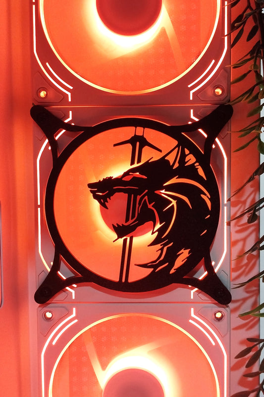 Witcher 240, 120mm Fan Kapağı – Oyuncu Pc Masaüstü Bilgisayar Kasa Aksesuarı - Gaming Pc