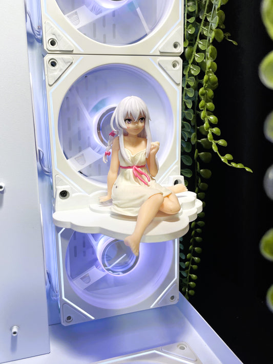 Bulut Kasa İçi Figür Standı 120x90 mm – Oyuncu PC Aksesuarı | Gaming Bilgisayar Kasa İçi Stand | Masaüstü PC Figür Sergileme Rafı