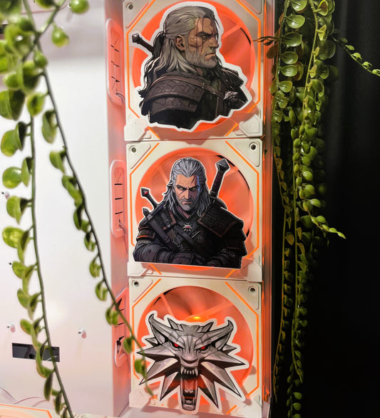 Witcher Mıknatıslı Fan Kapağı – Oyuncu Pc Masaüstü Bilgisayar Kasa Aksesuarı - Gaming Pc