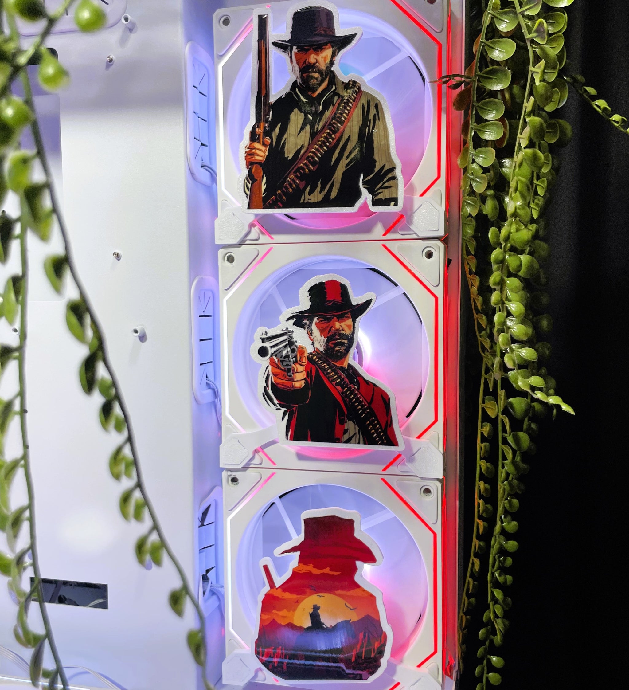 Red Dead Redemption Mıknatıslı Fan Kapağı – Oyuncu Pc Masaüstü Bilgisayar Kasa Aksesuarı - Gaming Pc