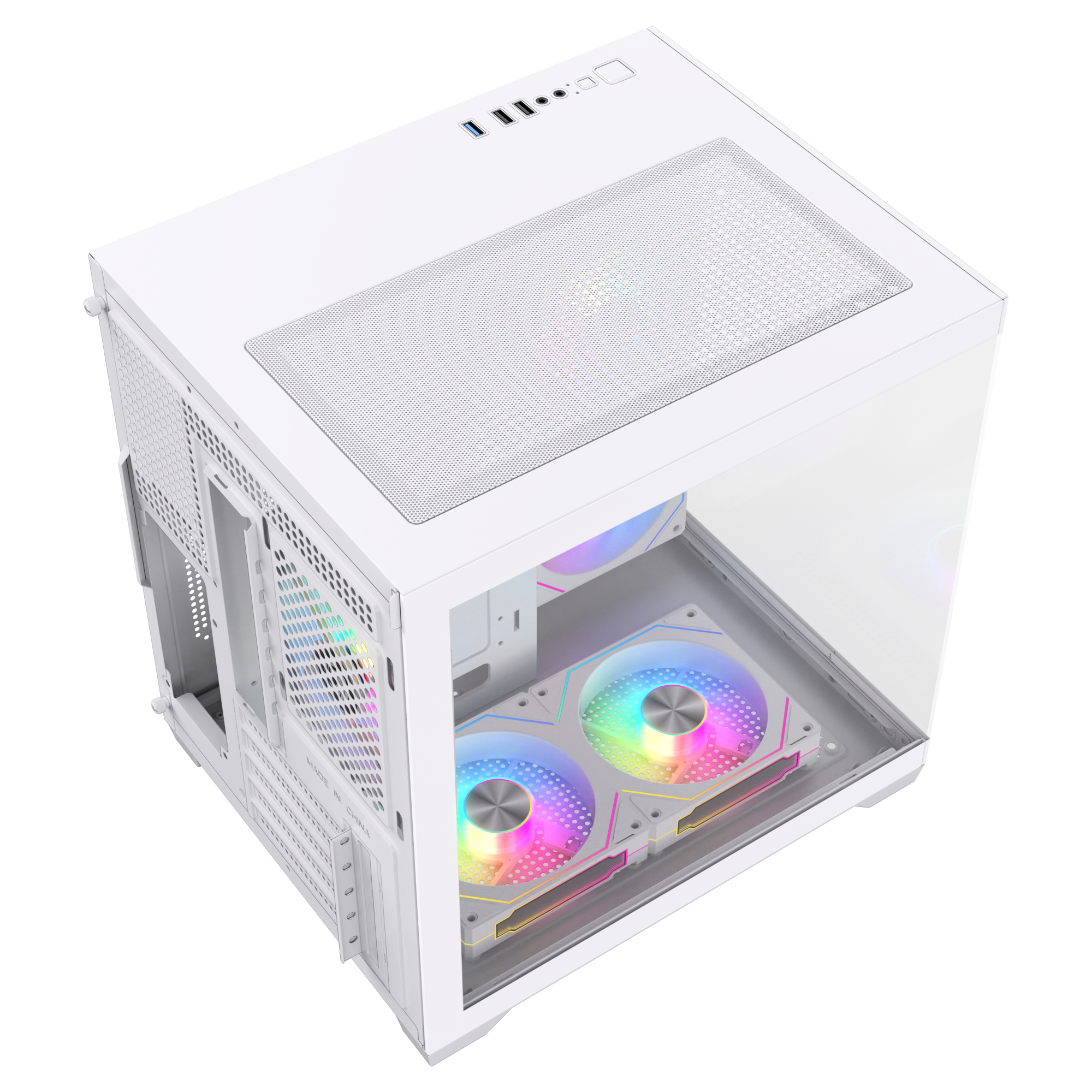 Game İn Game Cool Beyaz 5x12cm Argb Fanlı M.atx Akvaryum Kasa