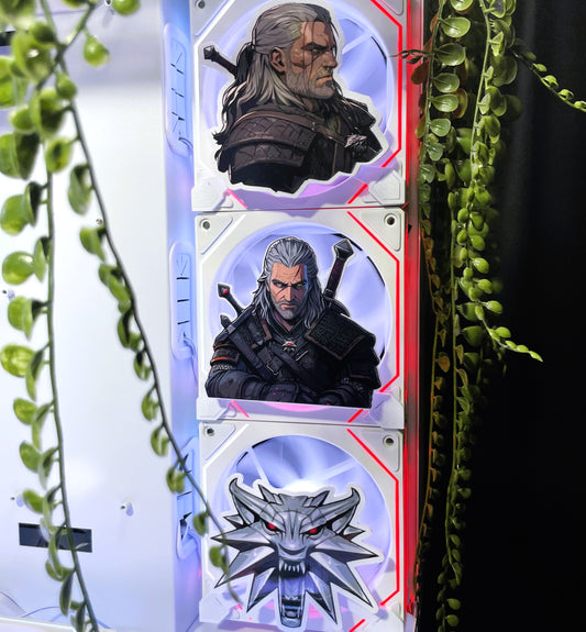 Witcher Mıknatıslı Fan Kapağı – Oyuncu Pc Masaüstü Bilgisayar Kasa Aksesuarı - Gaming Pc