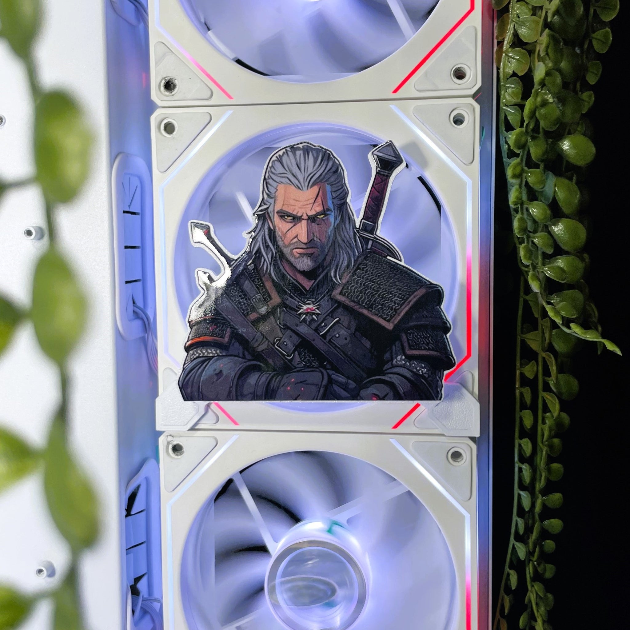 Witcher Mıknatıslı Fan Kapağı – Oyuncu Pc Masaüstü Bilgisayar Kasa Aksesuarı - Gaming Pc
