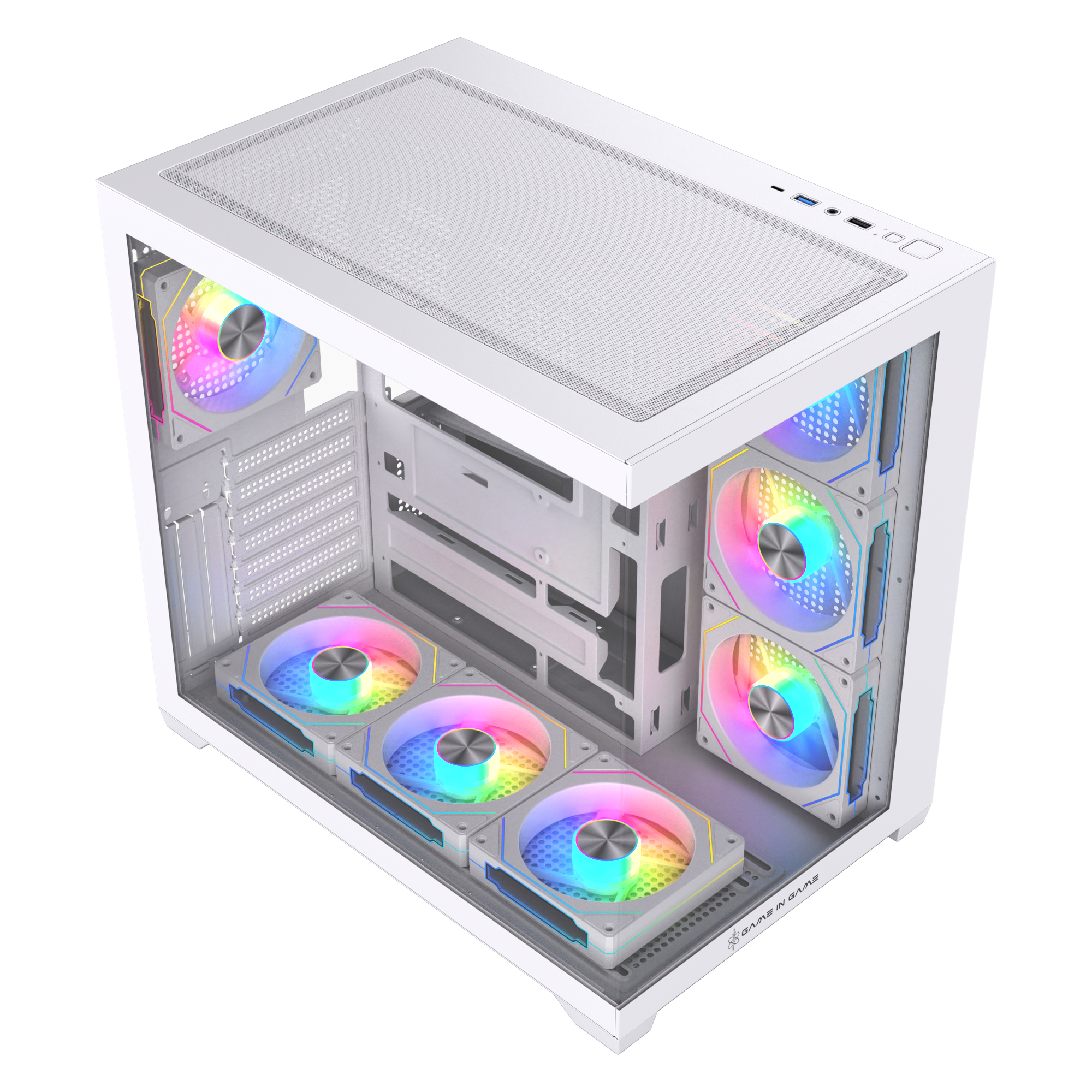 Game in Game Dream Beyaz 7x12cm Argb Fanlı Akvaryum Kasa