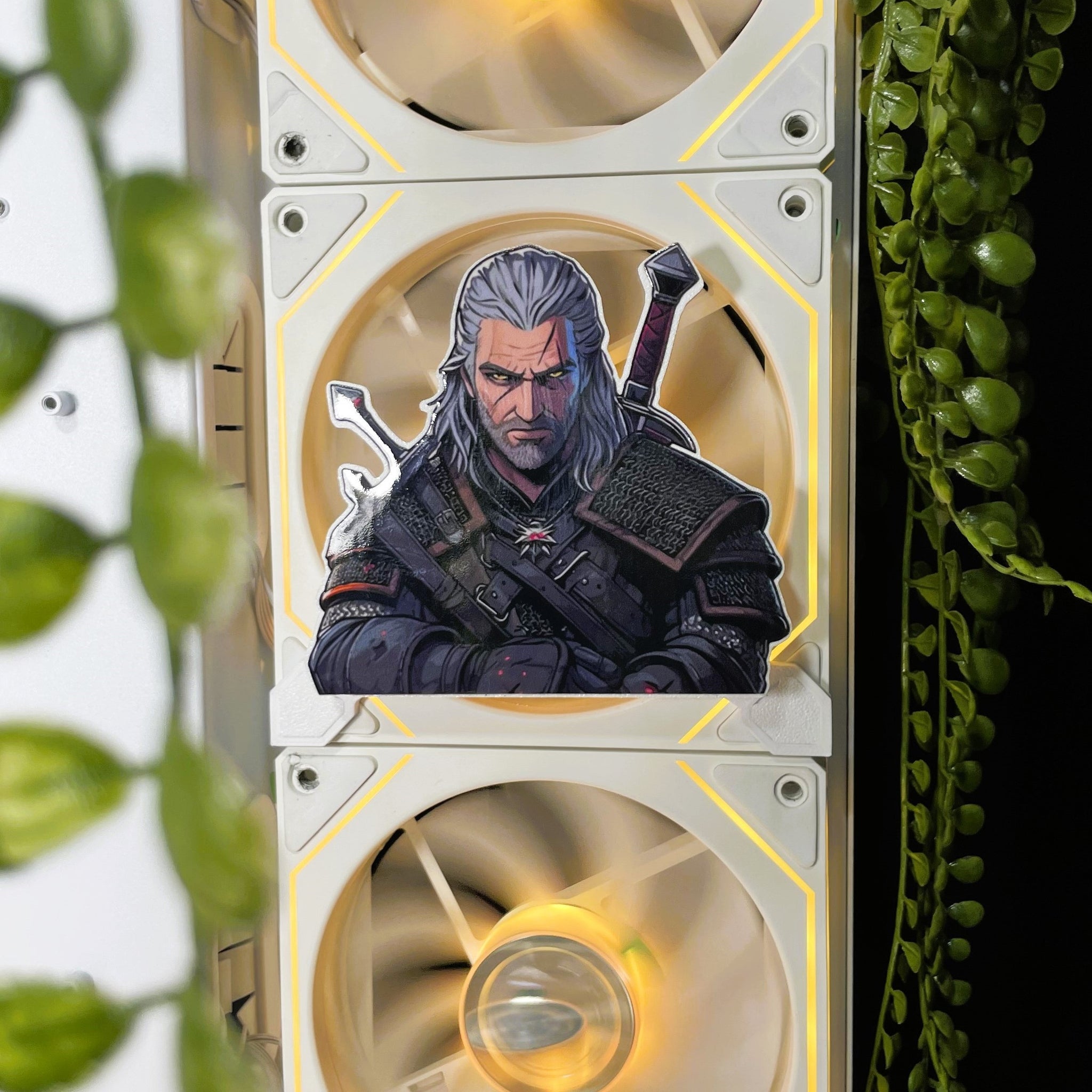 Witcher Mıknatıslı Fan Kapağı – Oyuncu Pc Masaüstü Bilgisayar Kasa Aksesuarı - Gaming Pc