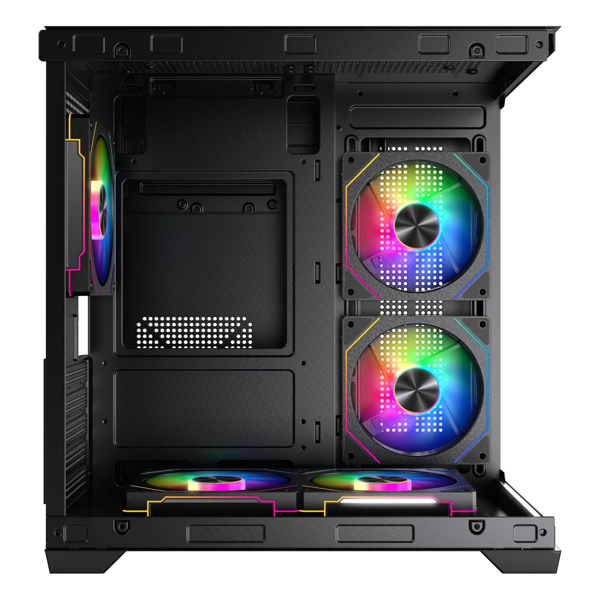 Game İn Game Cool Siyah 5x12cm Argb Fanlı M.atx Akvaryum Kasa
