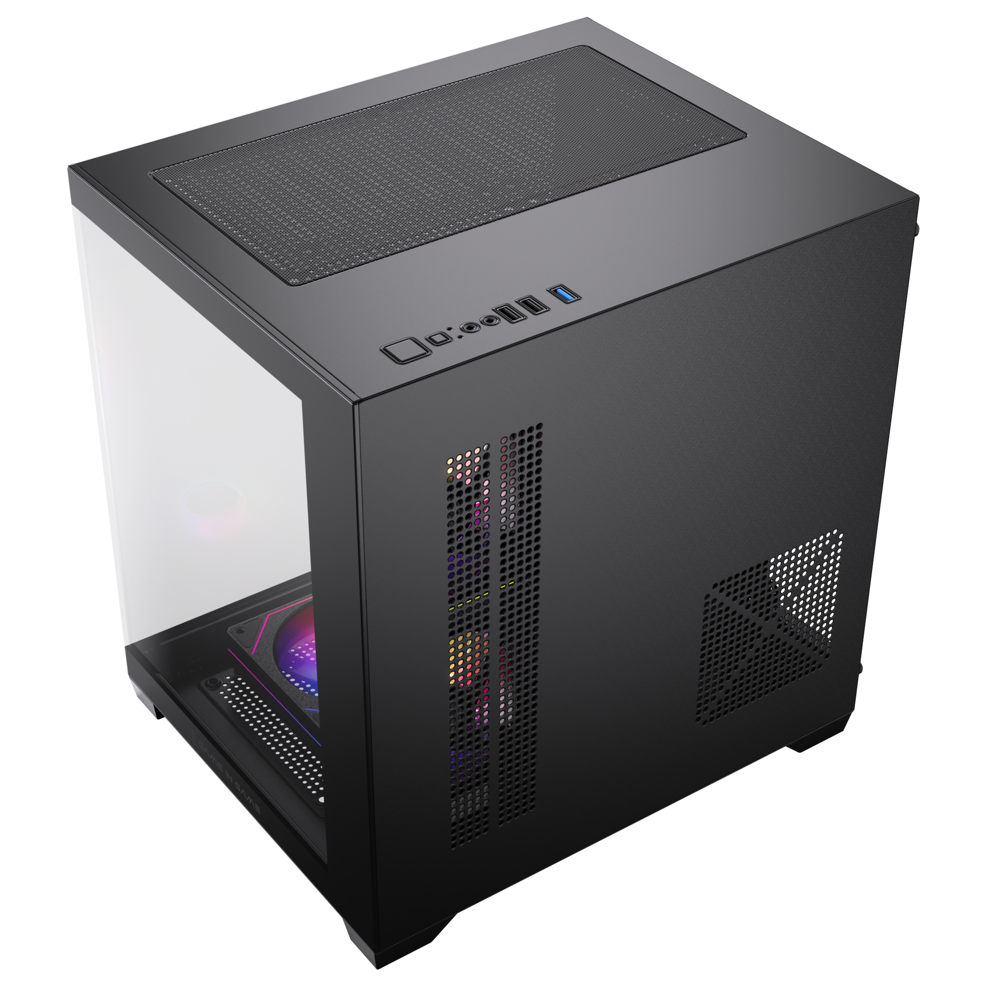 Game İn Game Cool Siyah 5x12cm Argb Fanlı M.atx Akvaryum Kasa