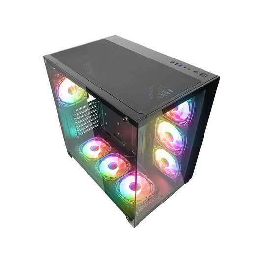 RAMPAGE ARCTURUS SİYAH 7x120mm RGB FANLI 7 MidT ATX GAMING KASA