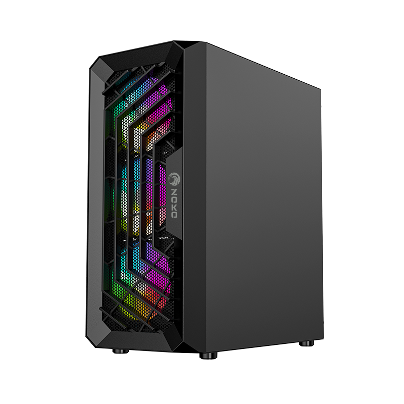 Zoko Chiko 4x12 CM ARGB Fan Mesh Panel Temper Camlı Gaming Kasa