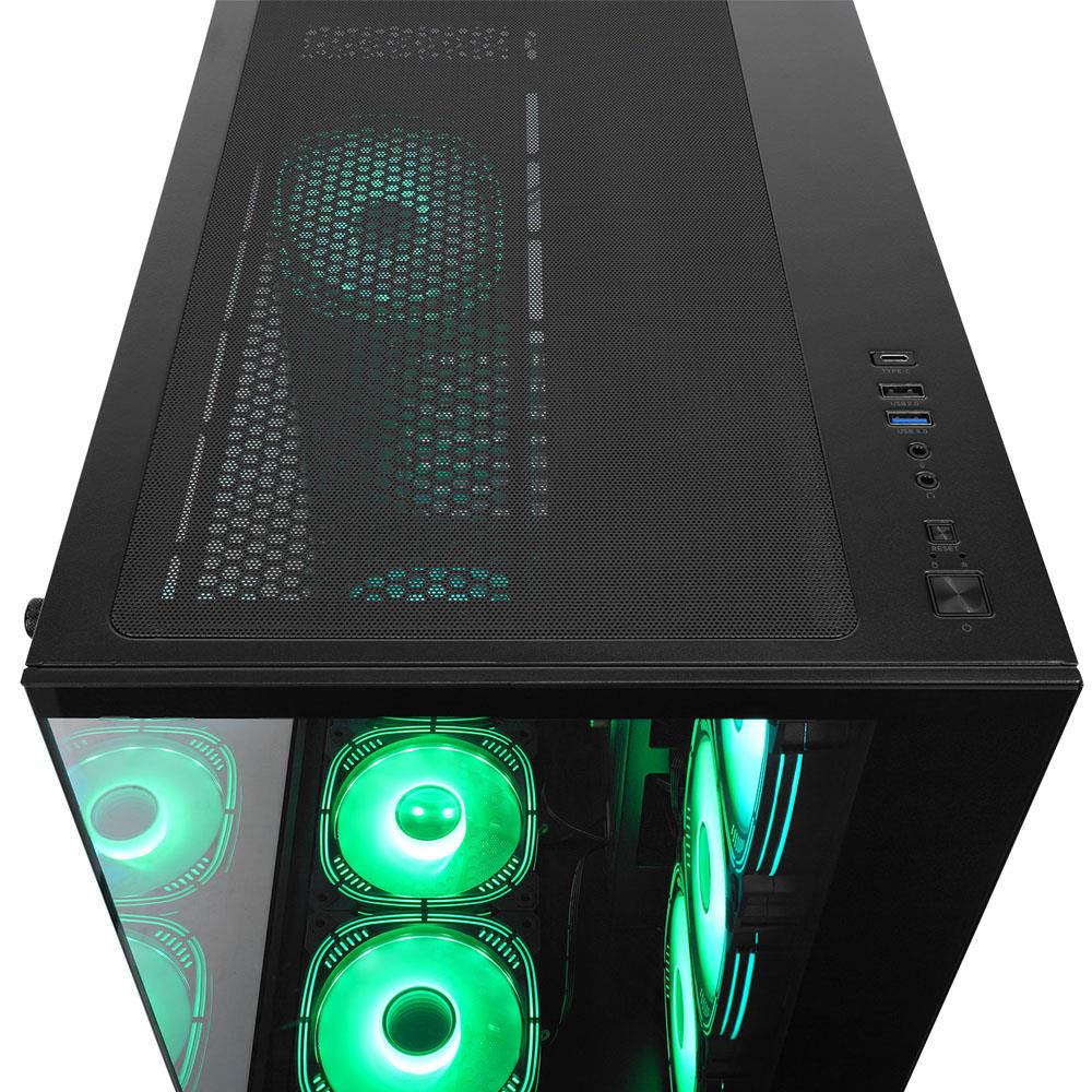 RAMPAGE ARCTURUS SİYAH 7x120mm RGB FANLI 7 MidT ATX GAMING KASA