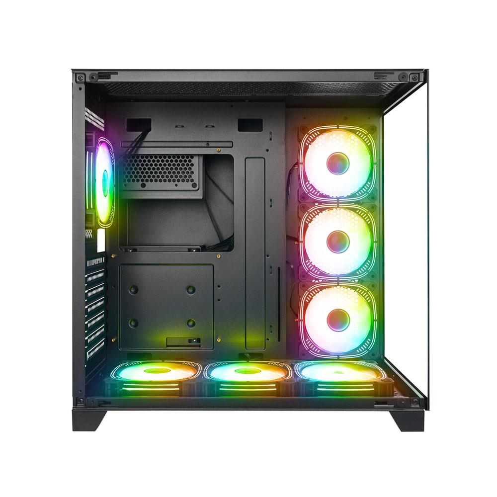 RAMPAGE ARCTURUS SİYAH 7x120mm RGB FANLI 7 MidT ATX GAMING KASA