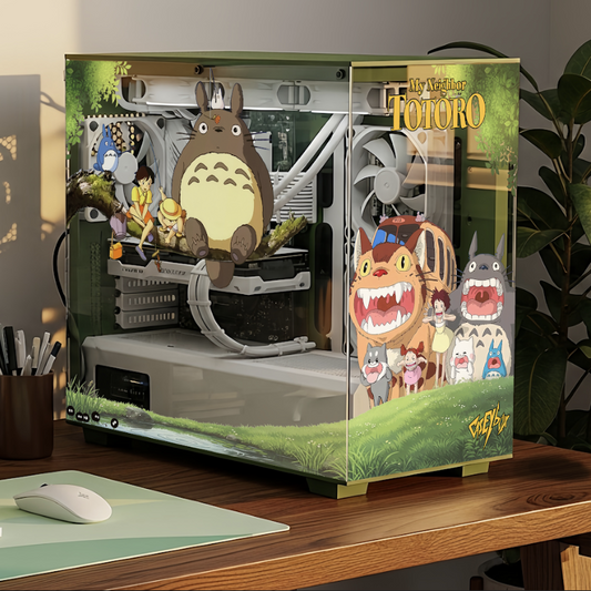 Totoro Tema PC Kasa Sticker | Gaming PC İçin Özel Kasa Kaplaması | Bilgisayar Kasası İçin