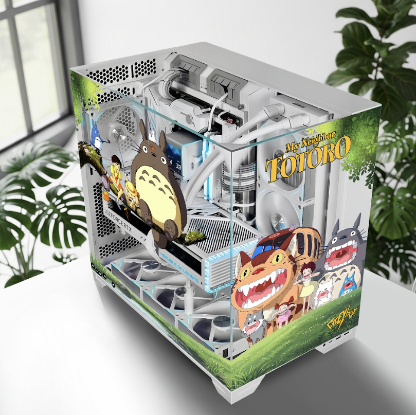 Totoro Tema PC Kasa Sticker | Gaming PC İçin Özel Kasa Kaplaması | Bilgisayar Kasası İçin