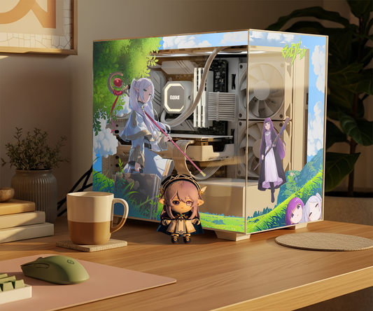 Frieren PC Kasa Sticker | Gaming PC İçin Özel Kasa Kaplaması | Bilgisayar Kasası İçin