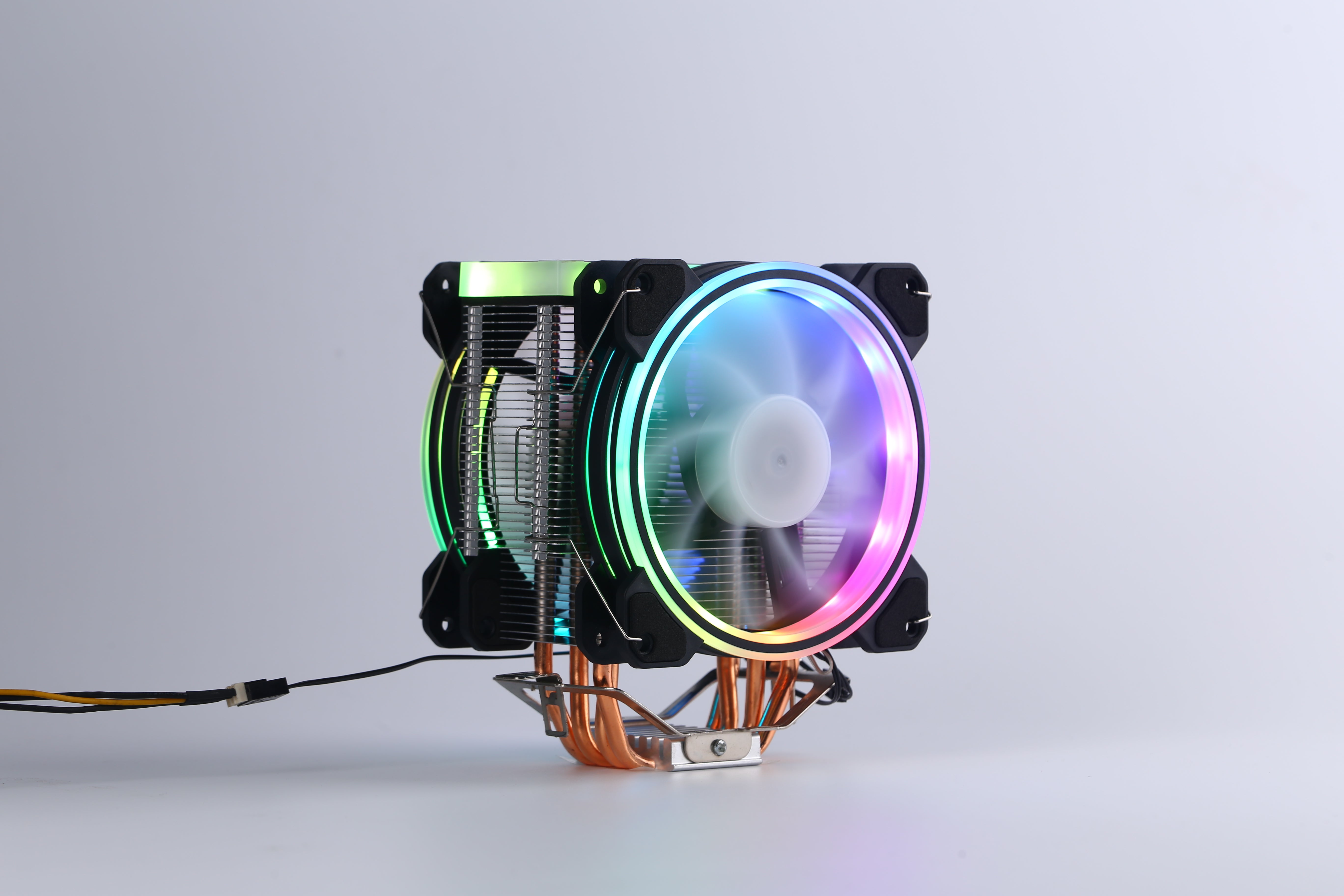 Zoko Ice-5 2x12cm Auto Rainbow Fanlı Rgb Led Board Kule Cpu Fan